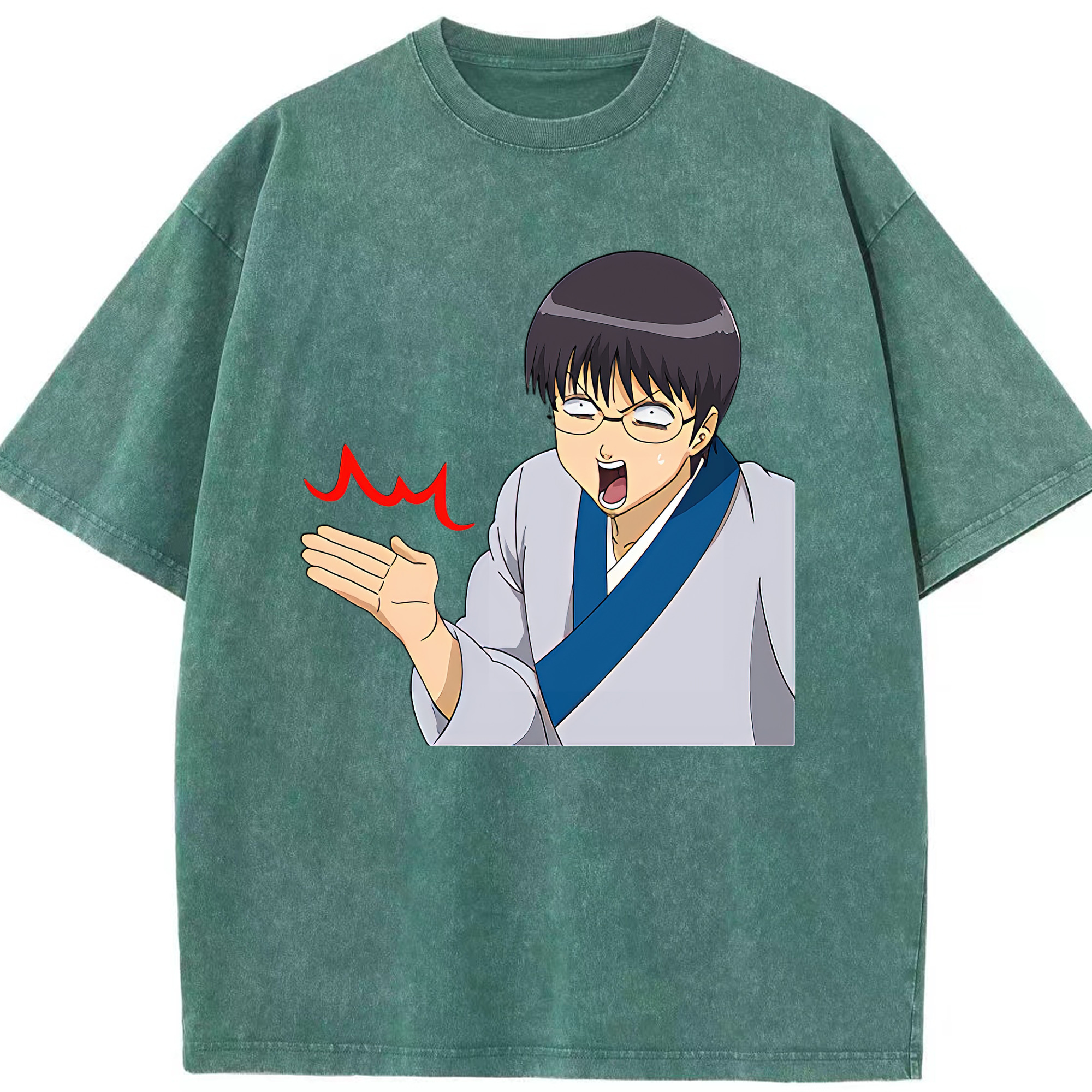 （画像用） ぎんたま 坂田銀時（さかたぎんとき） 神楽 志村新八（しむら しんぱち） GINTAMA Sakata Gintoki Kagura Shimura Shinpachi 綿100% ヴィンテージ風 半袖Tシャツ（フロントプリント）